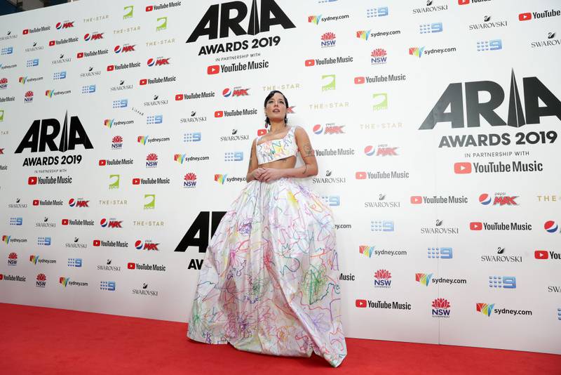 SYDNEY, AUSTRALIA - NOVEMBER 27: Halsey arrives for the 33rd Annual ARIA Awards 2019 at The Star on November 27, 2019 in Sydney, Australia. (Photo by Mark Metcalfe/Getty Images)